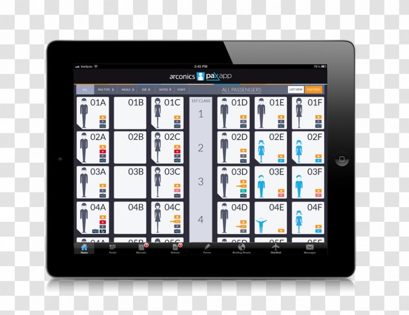 Tablet Computers Handheld Devices Display Device - Software - Flight Attendant Transparent PNG
