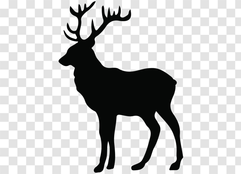 Reindeer Moose Silhouette - Royaltyfree - Deer Transparent PNG