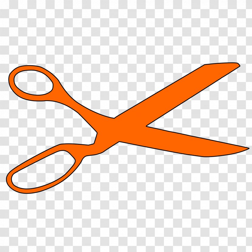 Silhouette Scissors Clip Art - Orange Transparent PNG