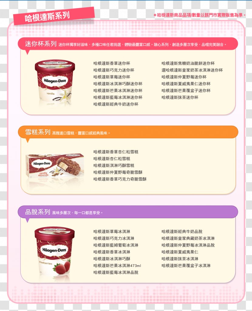 Vanilla Ice Cream Häagen-Dazs Web Page Brand Transparent PNG