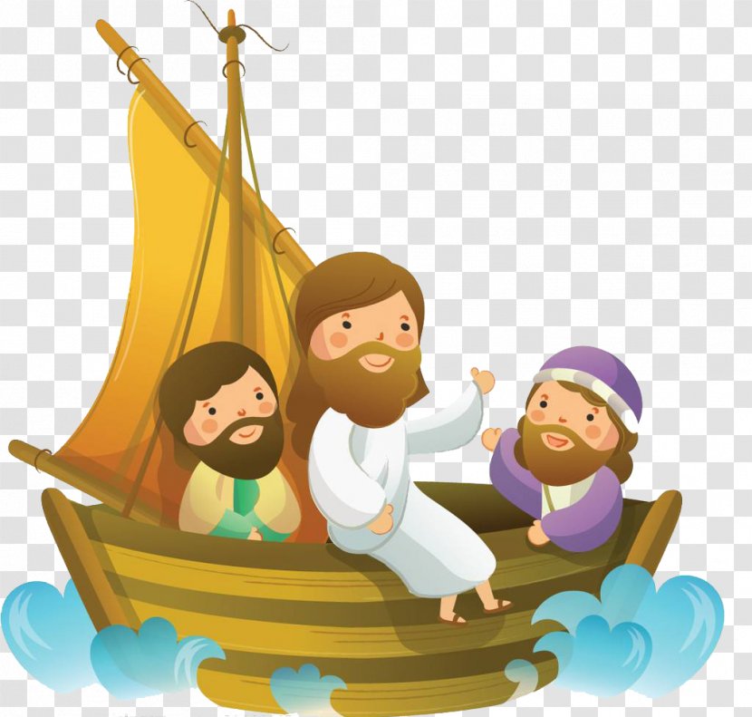Boat Drawing Clip Art - Cartoon - Lovely Religious Sailboat Graphics Transparent PNG