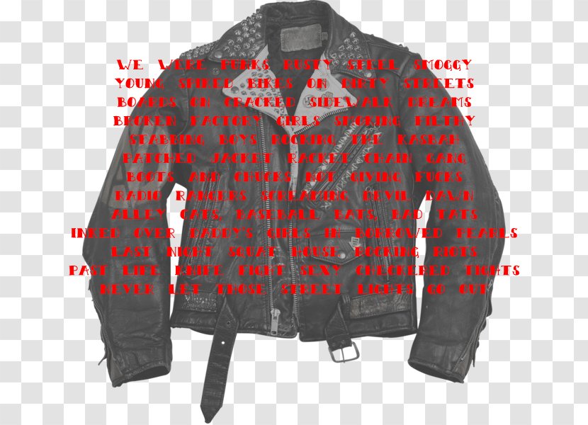 Leather Jacket Punk Fashion Subculture Rock Transparent PNG