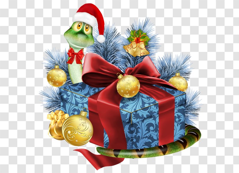 Gift Christmas New Year Clip Art - Decoration - Snake Transparent PNG