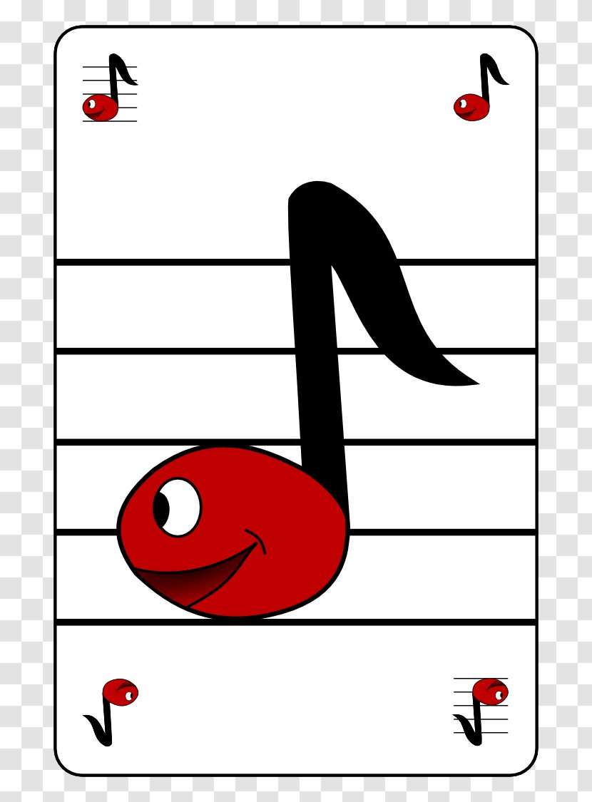 Musical Note Game Treble Playing Card - Heart Transparent PNG