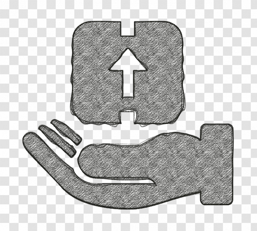 Package Delivery In Hand Icon Hand Icon Logistics Delivery Icon Transparent PNG
