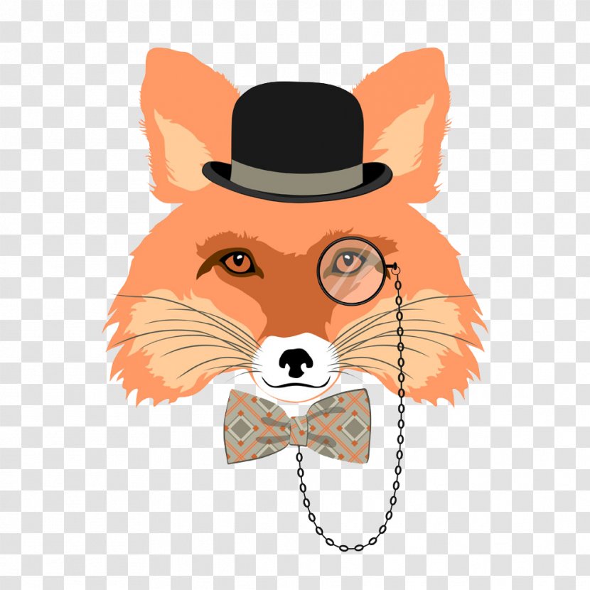 Fox Gentleman Illustration - Cushion Transparent PNG