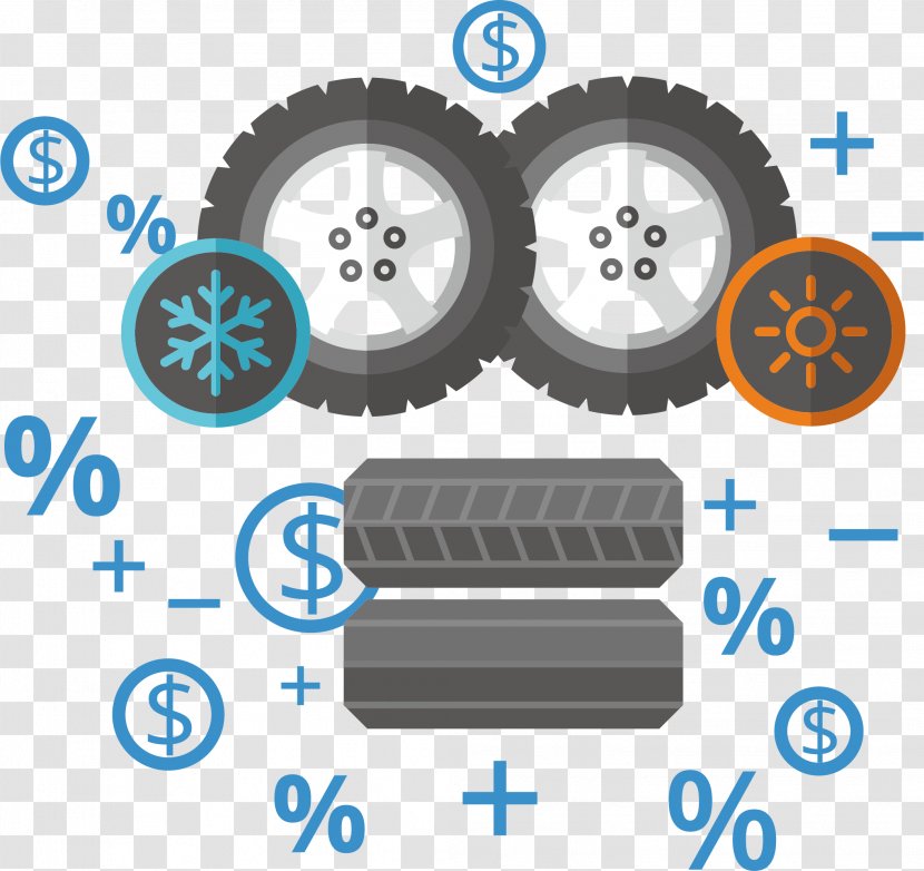 Cartoon Automobile Repair Shop - Flat Tire - Wheel Transparent PNG