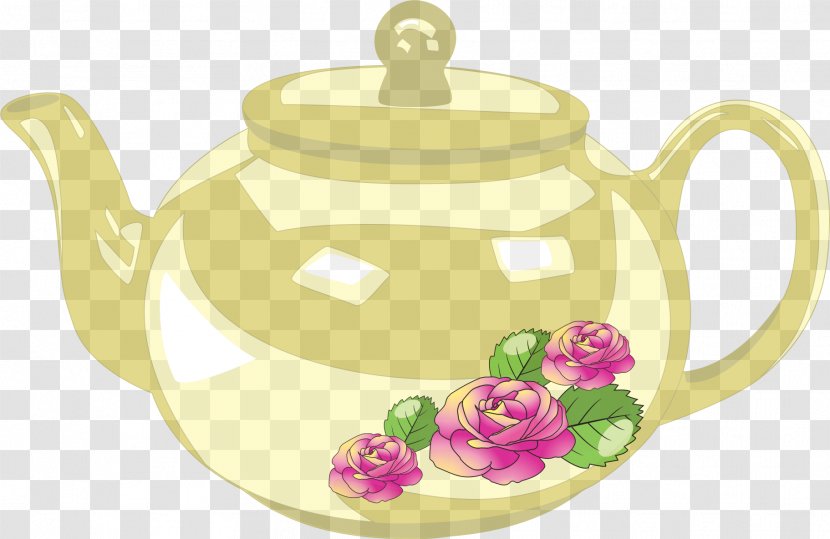 Green Tea Teapot Clip Art - Teacup Transparent PNG