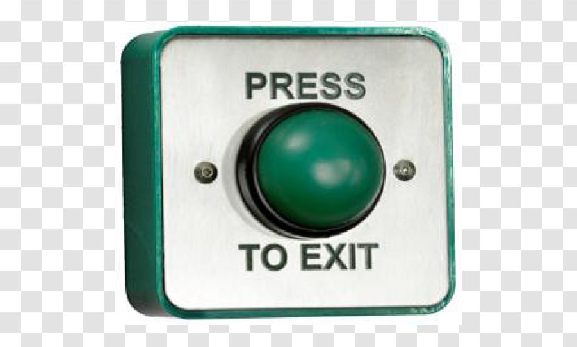 Green Dome Push-button Access Control Electrical Switches - Pattress Transparent PNG