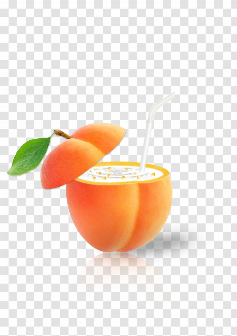 Orange Juice Milk Drink - Peach Transparent PNG