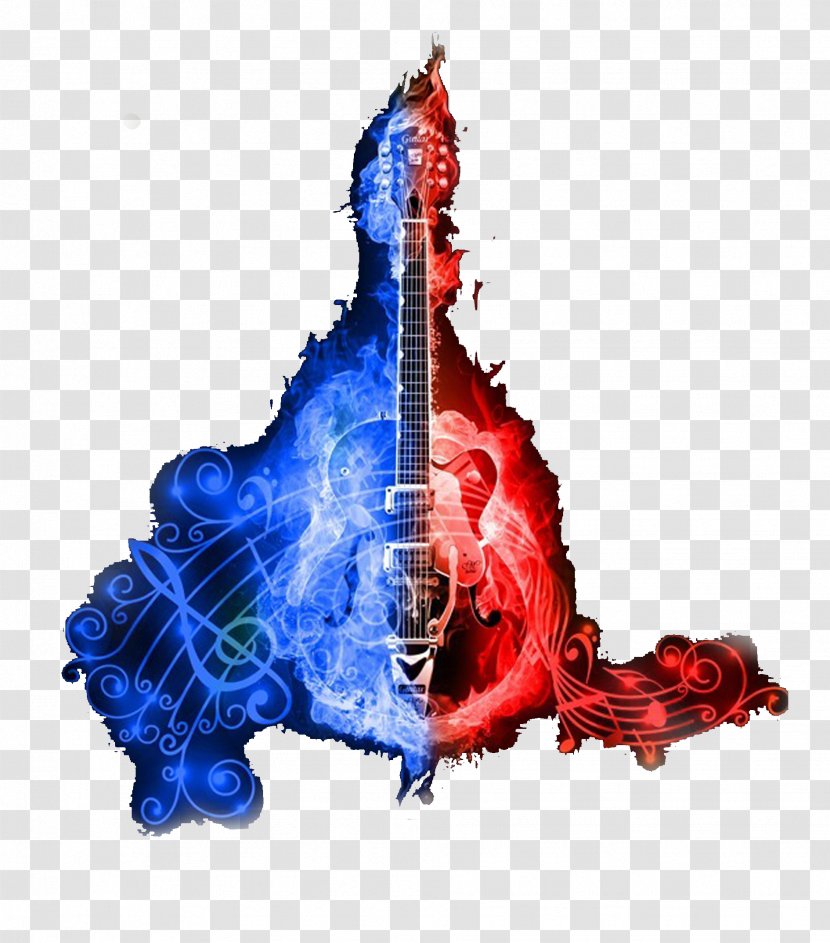 Guitar Art - Flower - Creative Transparent PNG