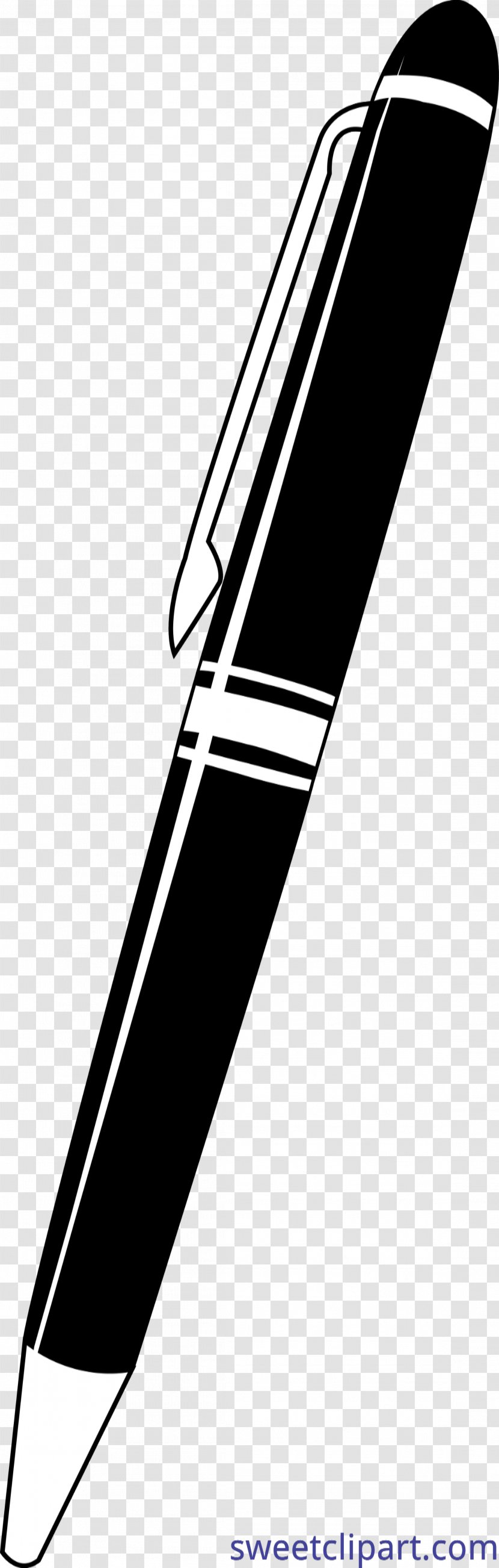 Clip Art Pens Ballpoint Pen Pencil Image - Black And White Transparent PNG
