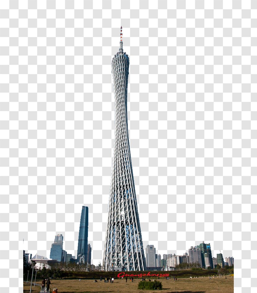 Canton Tower - Silhouette - Guangzhou Landmarks Transparent PNG