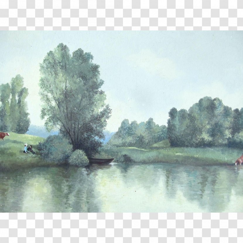 Watercolor Painting Bayou Pond Floodplain - River Transparent PNG