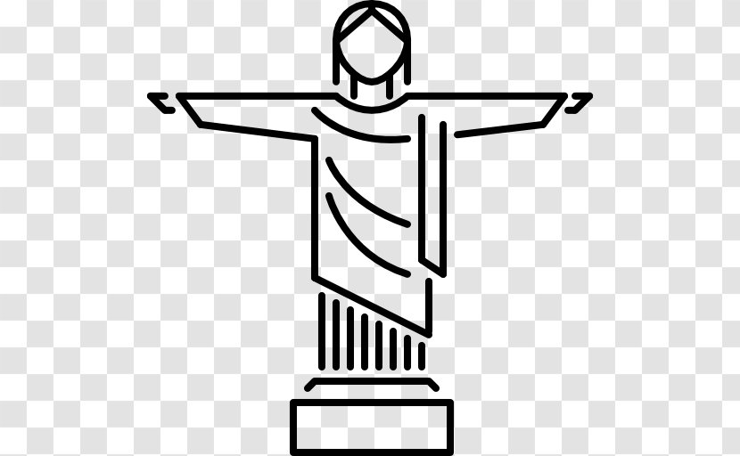 Christ The Redeemer Drawing Coloring Book - Line Art - Artwork Transparent PNG