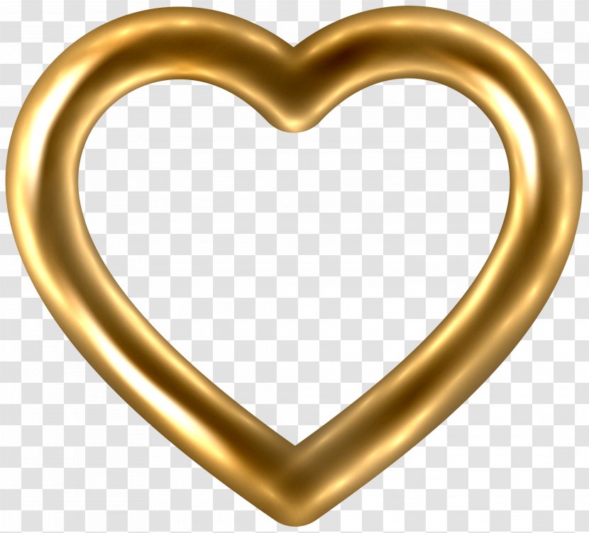 Gold Heart - Product Design - Transparent Clip Art Image Transparent PNG