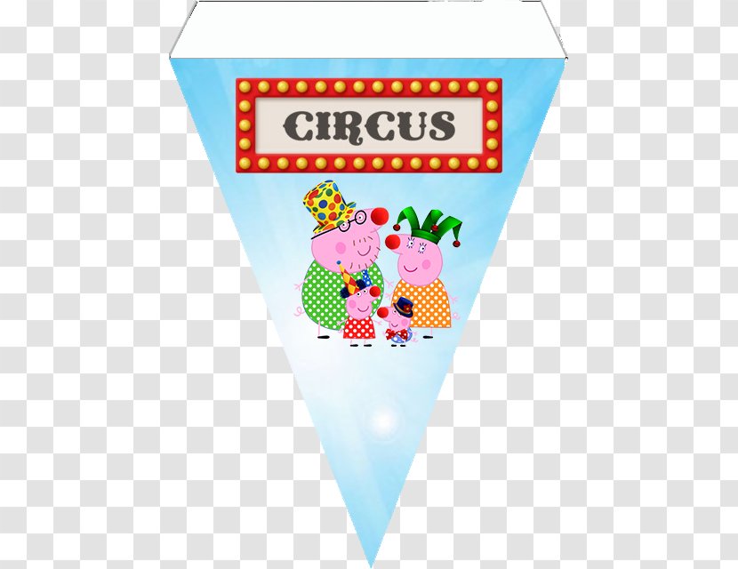 George Pig Circus Party Entertainment Clown - Peppa - Carnival Banner Transparent PNG