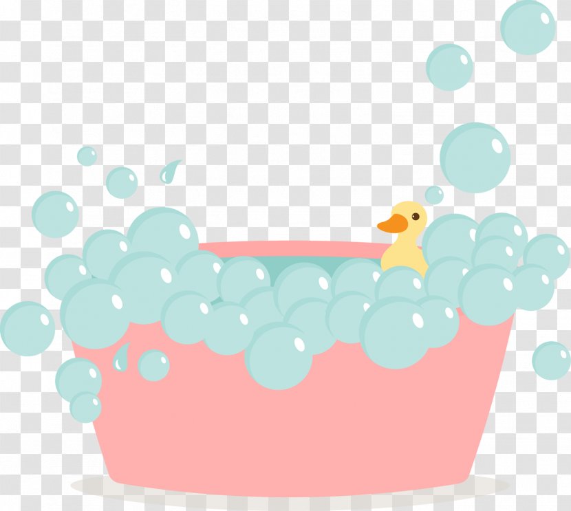 Duck Water Bird Goose Swan - Cuteness - Pink Cute Bubble Bath Vector Transparent PNG