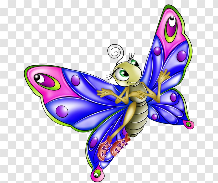 Butterfly Insect Cartoon Animation Clip Art - Drawing Transparent PNG