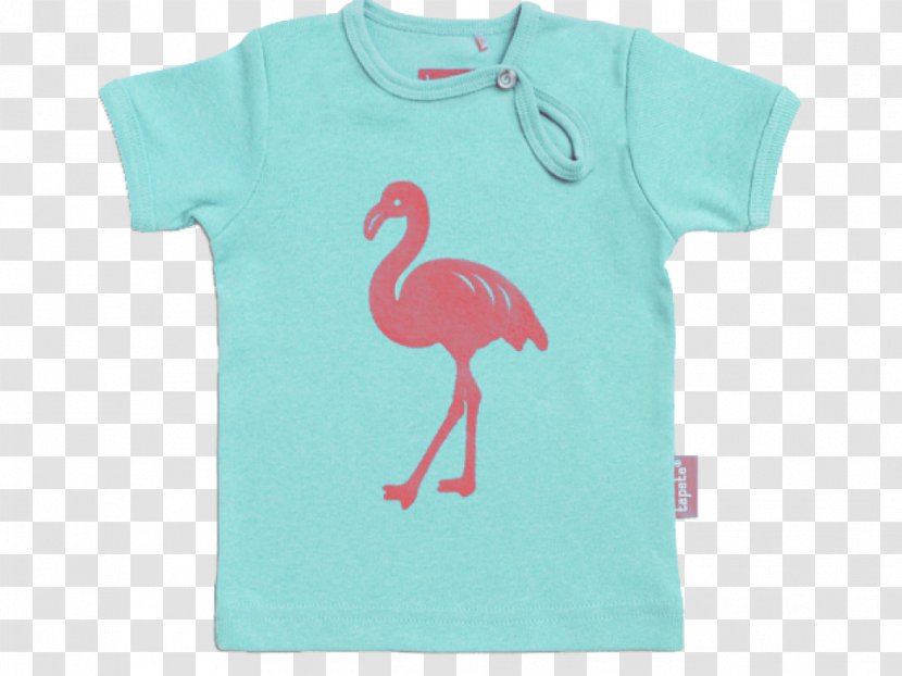 T-shirt Neck Sleeve Textile Bird - Pink Transparent PNG