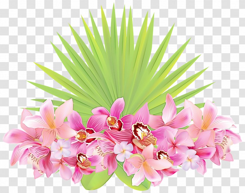 Pink Flowers Background - Artificial Flower - Perennial Plant Blossom Transparent PNG