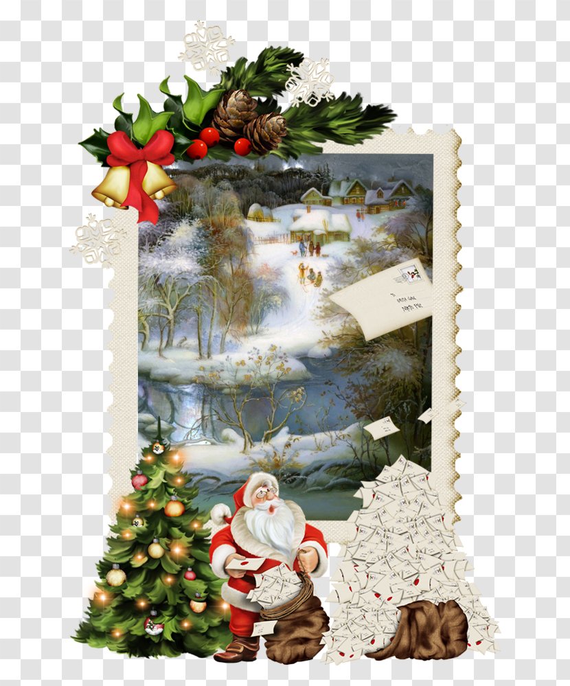 Christmas Tree Ornament Art Fir - Picture Frame Transparent PNG