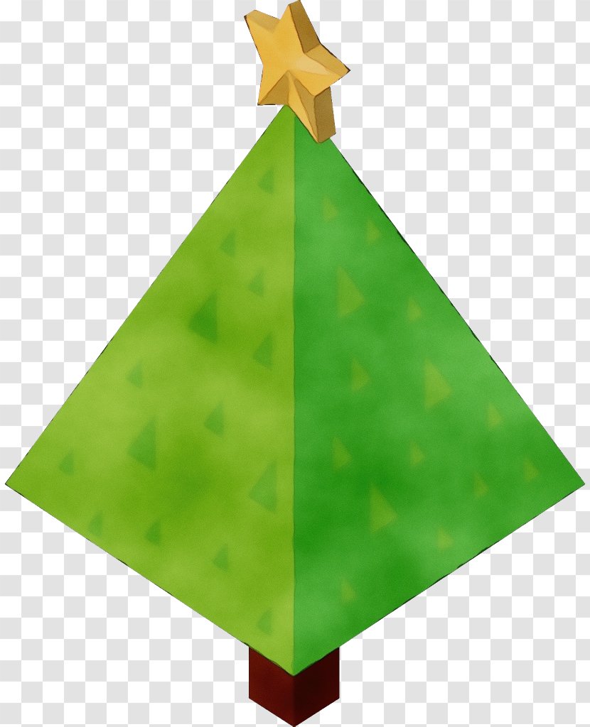 Christmas Tree - Paint - Origami Evergreen Transparent PNG