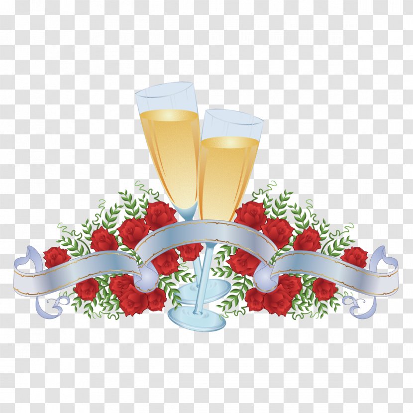 Red Wine Rosxe9 Euclidean Vector - Glass - Champagne Rose Transparent PNG