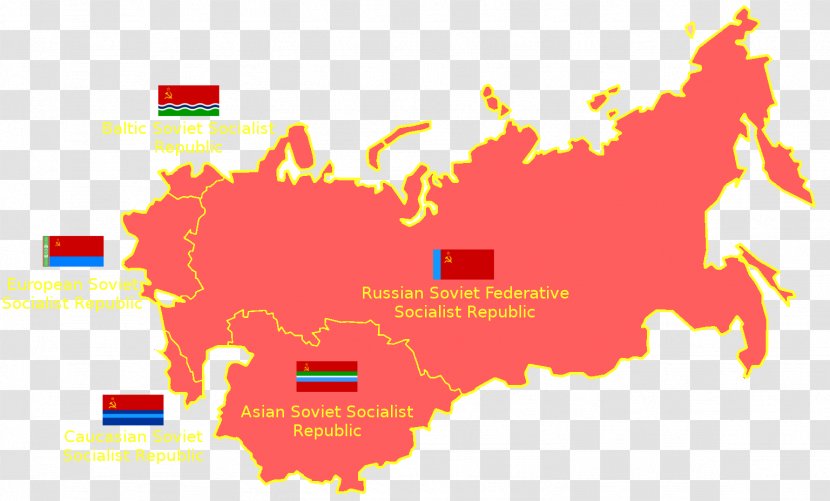 Republics Of The Soviet Union Russian Federative Socialist Republic Dissolution Post-Soviet States - Russia Transparent PNG