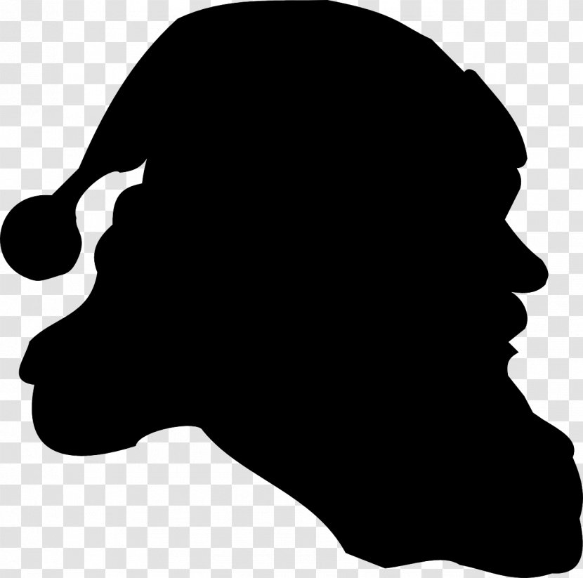 Santa Claus Silhouette Clip Art - Nose Transparent PNG