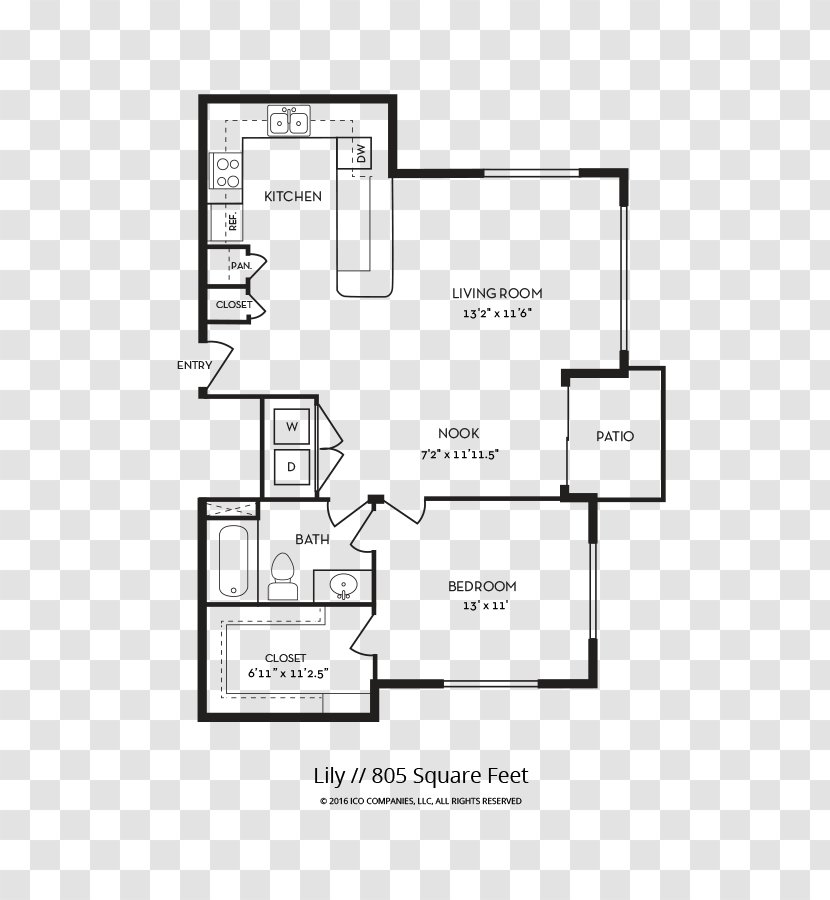 Pleasant Grove ICO Mayfield Floor Plan Apartment - Text Transparent PNG