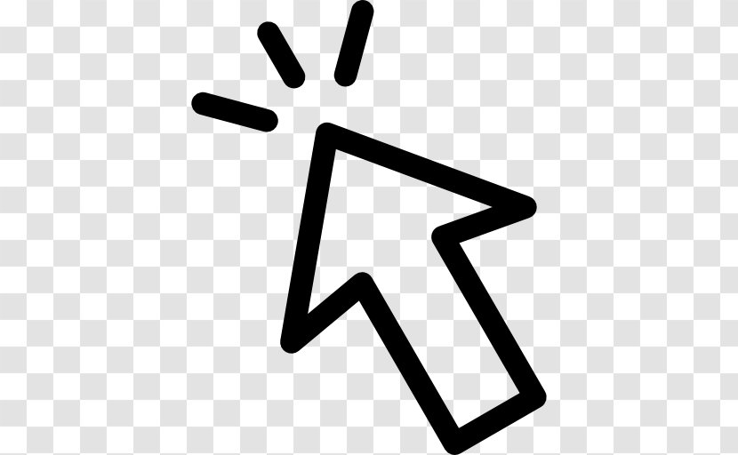 Computer Mouse Pointer - Black And White - Pc Transparent PNG