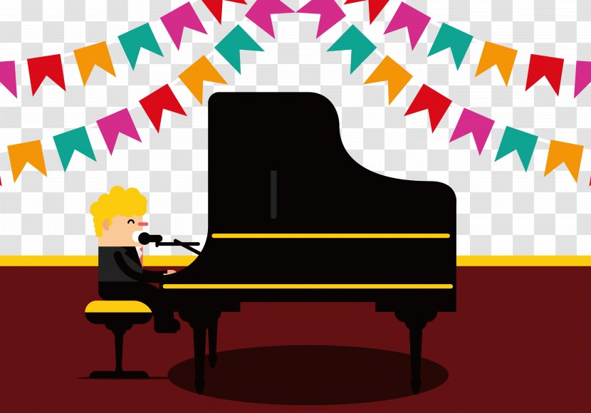 Piano Dance Child - Watercolor - The Boy Plays Transparent PNG