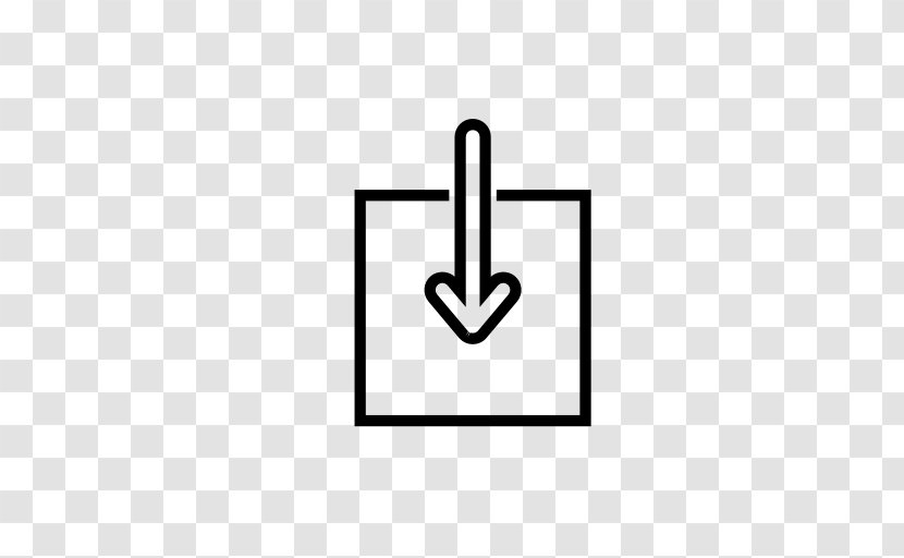 Line Point Angle Font - Symbol - Button Down Transparent PNG