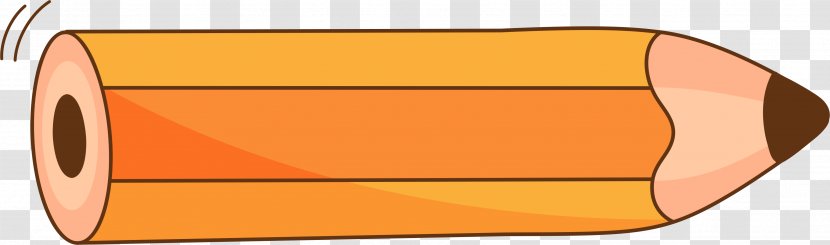 Material Area Angle - Orange - Cartoon Pencil Transparent PNG