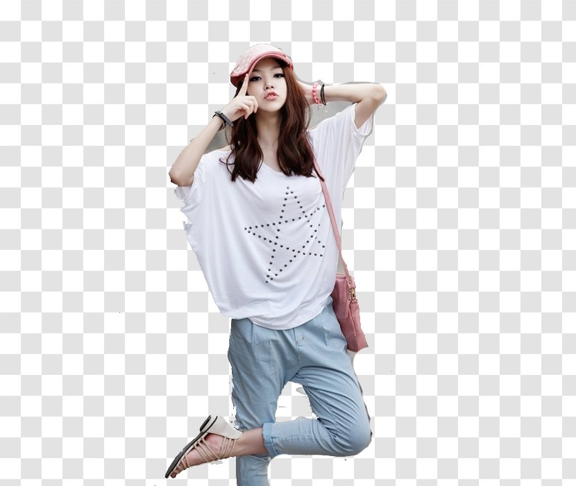 Ulzzang DeviantArt Nerd T-shirt - Fashion Model - Girls Transparent PNG
