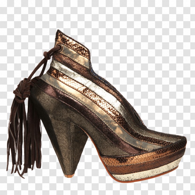 Court Shoe Metal Sandal Bronze - Irregular Choice - Apple Half Transparent PNG