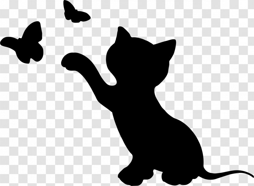 Kitten Cat Silhouette Clip Art - Carnivoran - Animal Silhouettes Transparent PNG