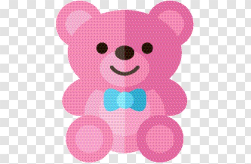 Teddy Bear - Magenta - Stuffed Toy Transparent PNG