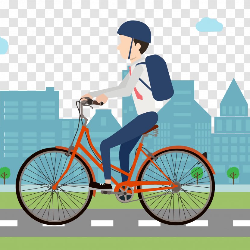 Bicycle People Cycling Equestrianism - Headgear - Boy Riding A Bike Vector Background Transparent PNG