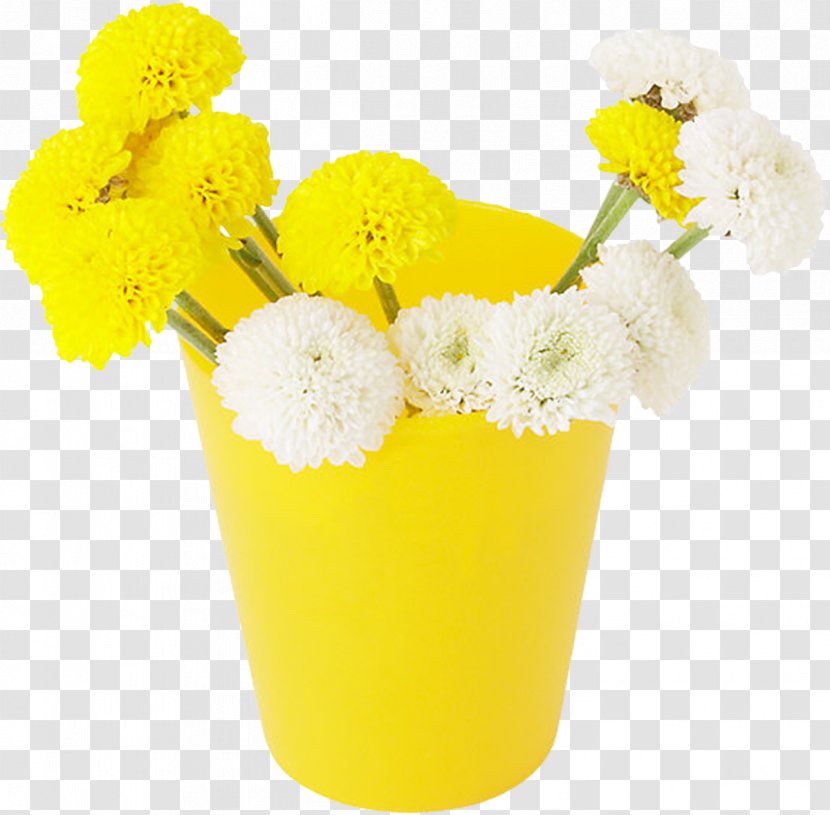 Cut Flowers Flowerpot Advertising Chrysanthemum - Flower Transparent PNG