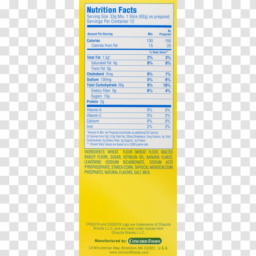 Material Nutrition Facts Label - Yellow Transparent PNG