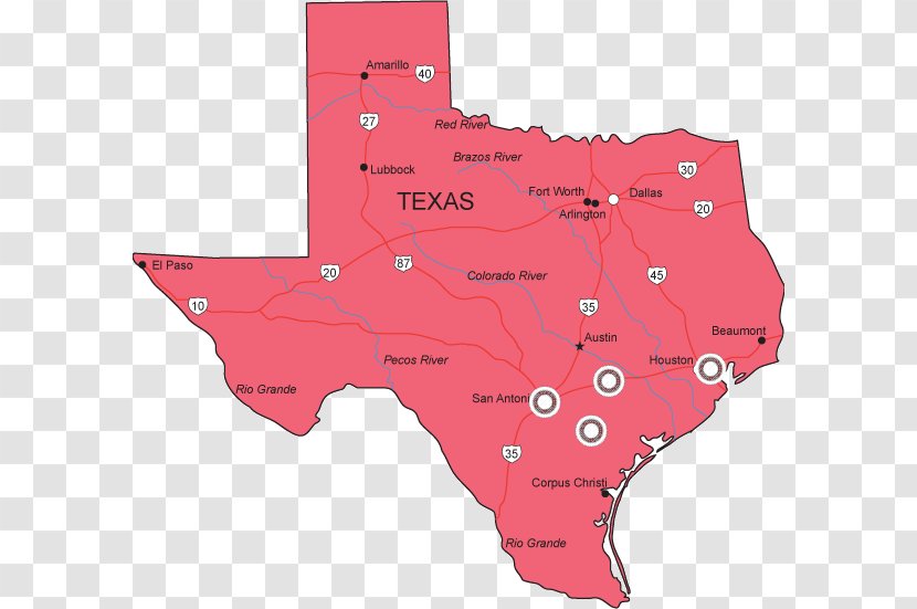 Texas State Map West Rand McNally Image Transparent PNG