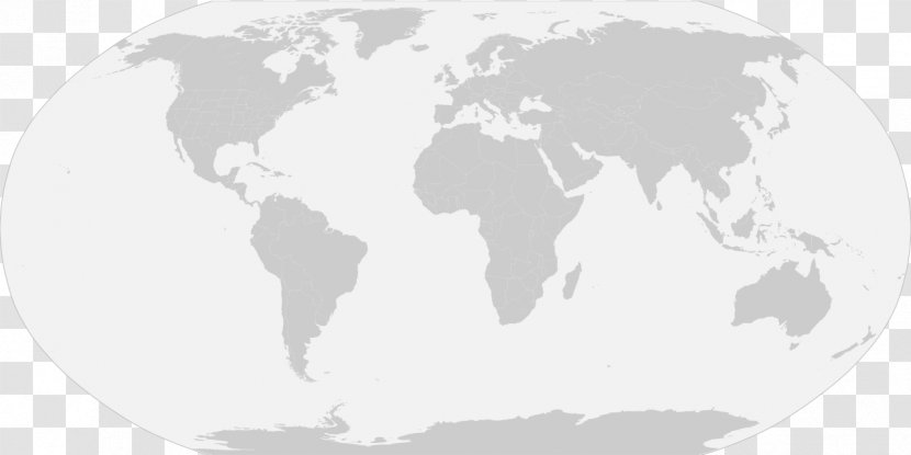 World Map United States Blank Border - Equirectangular Projection Transparent PNG