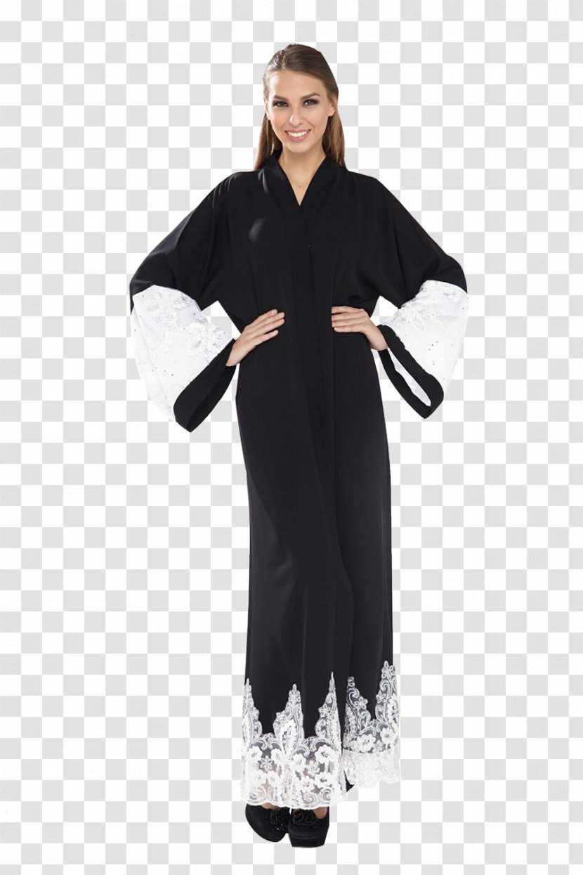 Robe Costume Sleeve Neck Black M - Abaya Transparent PNG