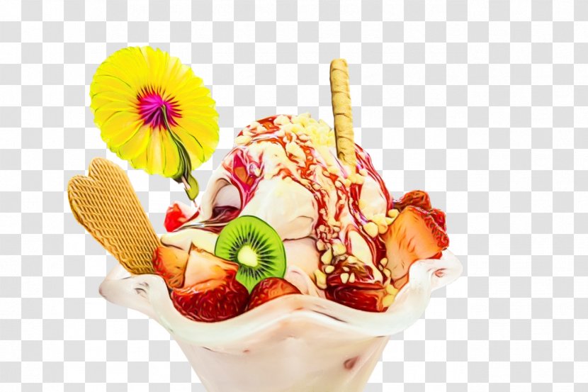 Ice Cream Cones - Sundae - Yogurt Garnish Transparent PNG