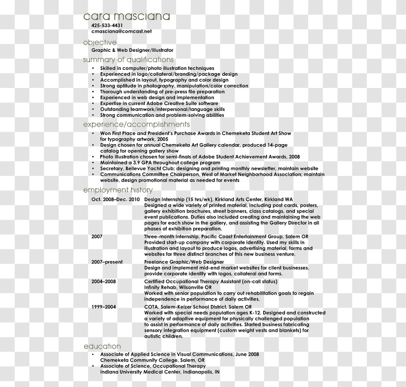 Document White Geography Curriculum Vitae Folio - Graphic Designer Cv Transparent PNG