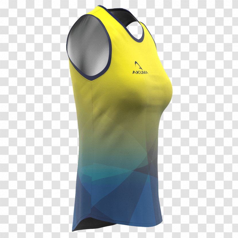 Sleeveless Shirt Sportswear - Yellow - Formfitting Garment Transparent PNG