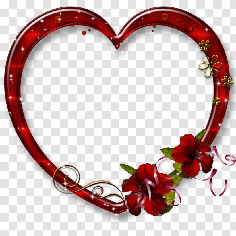 Borders And Frames Picture Heart Love - Flower - Frame Transparent PNG