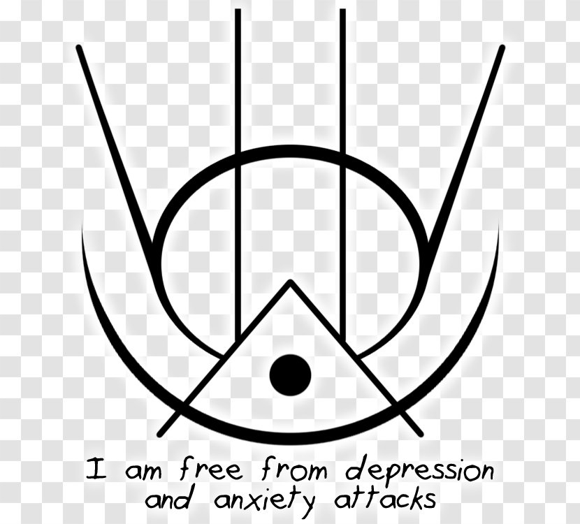 Sigil Magic Witchcraft Panic Attack Anxiety - Text Transparent PNG